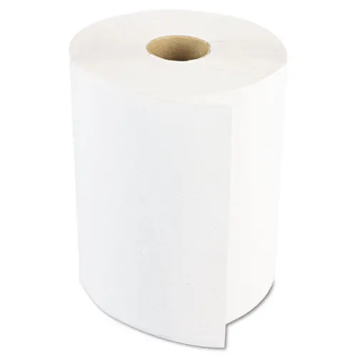 Hardwound Paper Towels, 8" X 800Ft, 1-Ply, White, 6 Rolls-Carton 1