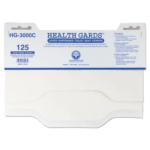 Health Gards Toilet Seat Covers, 15 X 17, White, 3,000-Carton 1