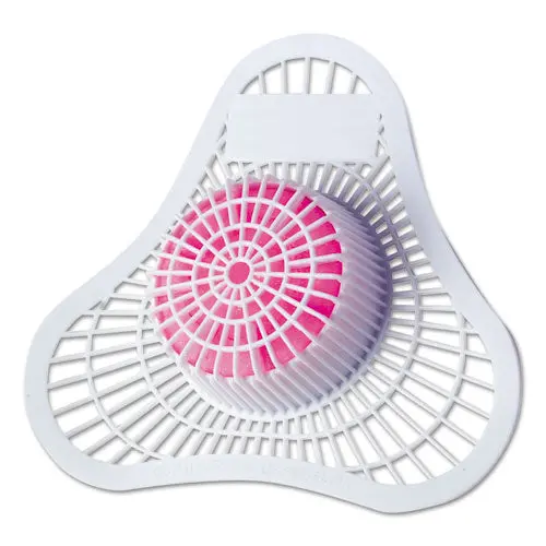 Health Gards Urinal Screen With Non-Para Block, White-Pink, Cherry, Dozen 1