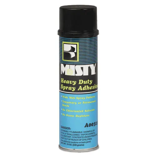 Heavy-Duty Adhesive Spray, 12 Oz, Dries Clear, 12-Carton 1