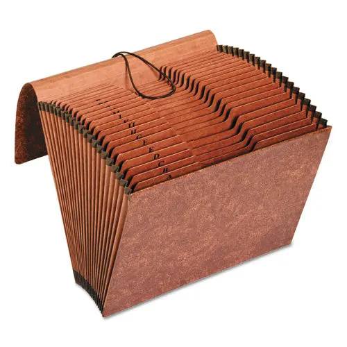 Heavy-Duty Expanding File, 21 Sections, 1-3-Cut Tab, Letter Size, Redrope 1