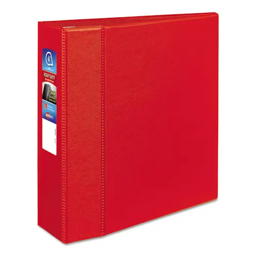 Heavy-Duty Non-View Binder With Durahinge And Locking One Touch Ezd Rings, 3 Rings, 3" Capacity, 11 X 8.5, Red 1