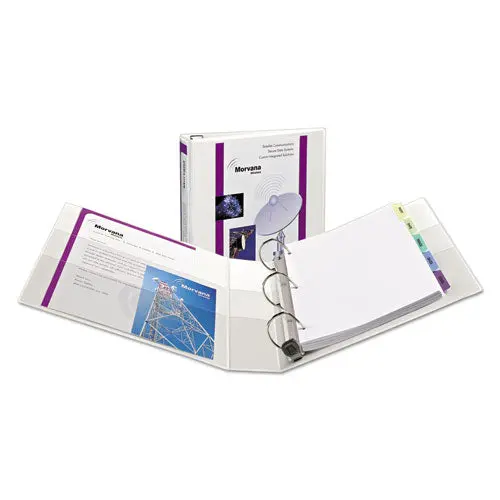 Heavy-Duty View Binder With Durahinge, One Touch Ezd Rings-Extra-Wide Cover, 3 Ring, 1.5" Capacity, 11 X 8.5, White, (1319) 1