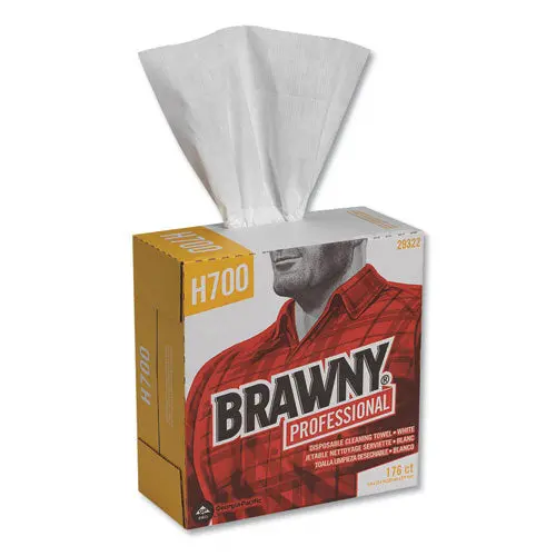 Heavyweight Hef Disposable Shop Towels, 9X12.5, White, 176-Box, 10 Box-Crtn 1