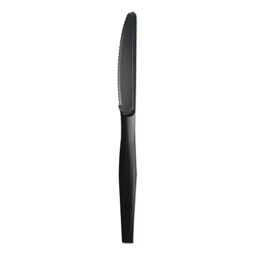 Heavyweight Polypropylene Cutlery, Knife, Black, 1000-Carton 1