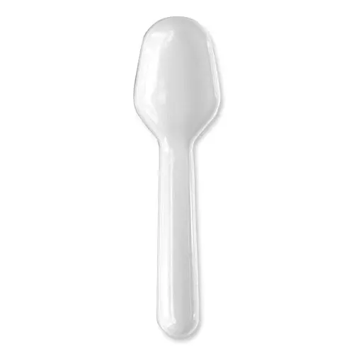 Heavyweight Polypropylene Cutlery, Tasting Spoon, White, 3,000/Carton 1