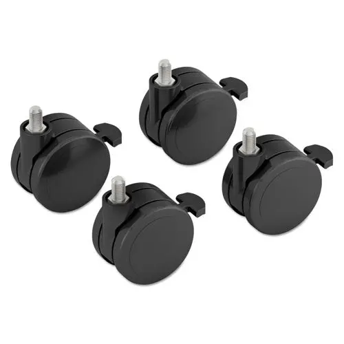 Height-Adjustable Base Caster Add-On Kit, Black, 4-Pack 1