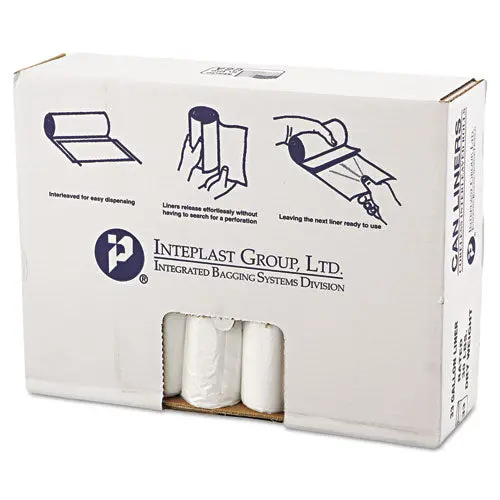 High-Density Commercial Can Liners Value Pack, 33 Gal, 10 Microns, 33" X 39", Clear, 500-Carton 1