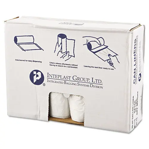 High-Density Commercial Can Liners Value Pack, 45 Gal, 11 Microns, 40" X 46", Clear, 250-Carton 1
