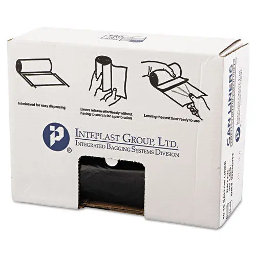 High-Density Commercial Can Liners Value Pack, 45 Gal, 19 Microns, 40" X 46", Black, 150-Carton 1