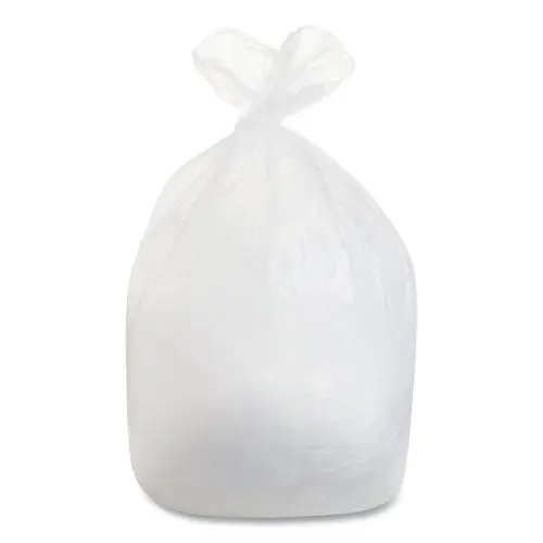 High Density Industrial Can Liners Flat Pack, 45 Gal, 16 Microns, 40 X 48, Natural, 200-Carton 1