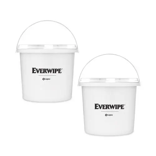High Volume Wet Wipe Centerpull Resealable Bucket , 12 X 12 X 12, White, 2-Carton 1