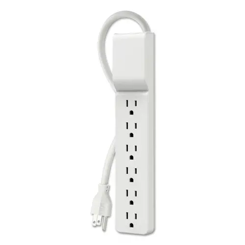 Home-Office Surge Protector, 6 Outlets, 10 Ft Cord, 720 Joules, White 1