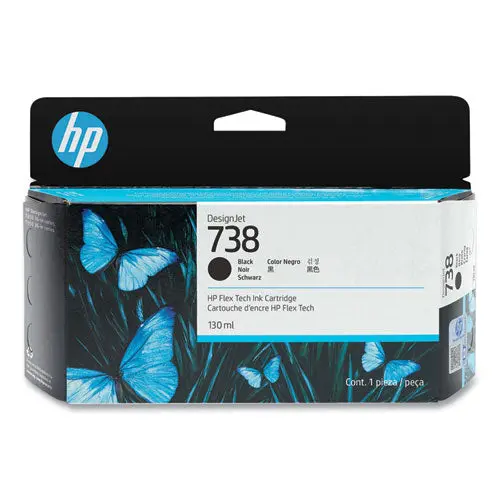 Hp 738 (498N4a) Black Original Designjet Ink Cartridge 1