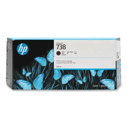 Hp 738 (498N8a) Black Original Designjet Ink Cartridge 1