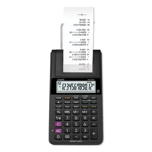 Hr-10Rc Handheld Portable Printing Calculator, Black Print, 1.6 Lines-Sec 1