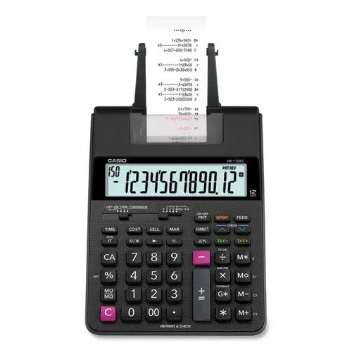 Hr170r Printing Calculator, 12-Digit, Lcd 1