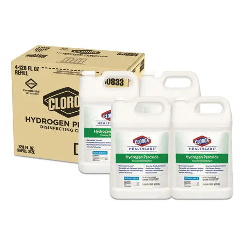 Hydrogen-Peroxide Cleaner/Disinfectant, 1 Gal Bottle, 4/Carton 1