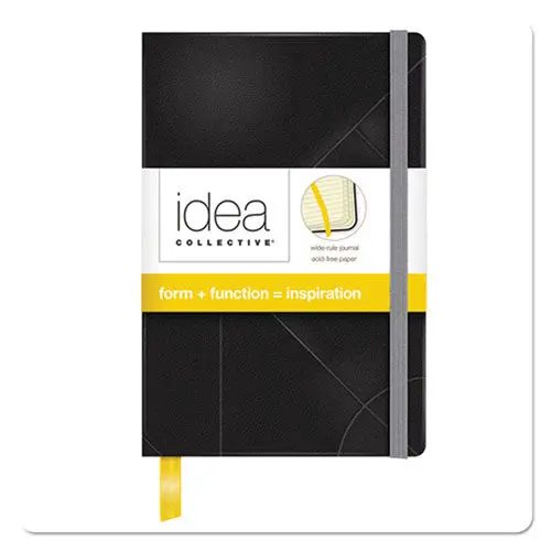 Idea Collective Journal, Wide-Legal Rule, Black Cover, 5.5 X 3.5, 96 Sheets 1