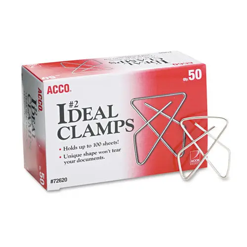 Ideal Clamps, Small (No. 2), Silver, 50-Box 1