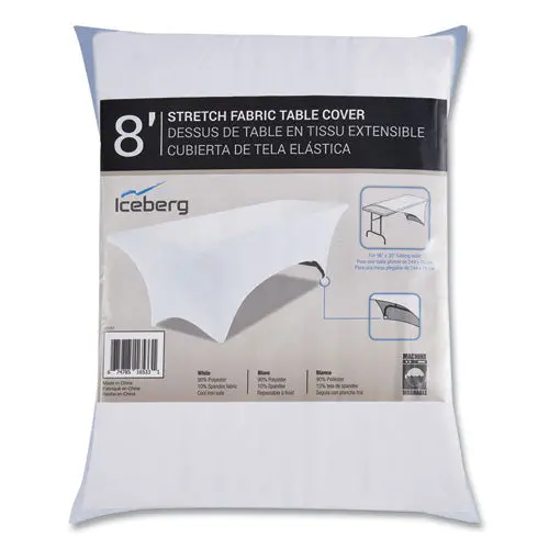 Igear Fabric Table Cover, Polyester, 30 X 72, White 1
