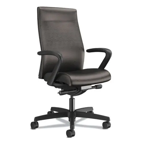 Ignition 2.0 Upholstered Mid-Back Task Chair, Supports Up To 300 Lbs., Black Seat, Black Back, Black Base 1