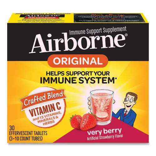 Immune Support Effervescent Tablet, Very Berry, 30 Count 1