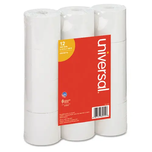Impact And Inkjet Print Bond Paper Rolls, 0.5" Core, 2.25" X 150 Ft, White, 12-Pack 1