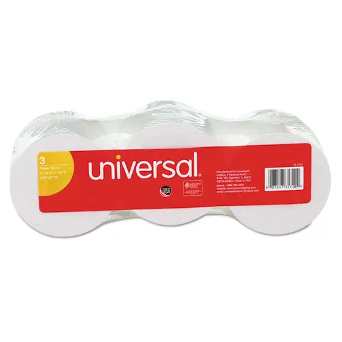 Impact And Inkjet Print Bond Paper Rolls, 0.5" Core, 2.25" X 150 Ft, White, 3-Pack 1
