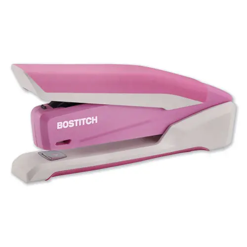 Incourage Spring-Powered Desktop Stapler, 20-Sheet Capacity, Pink-White 1