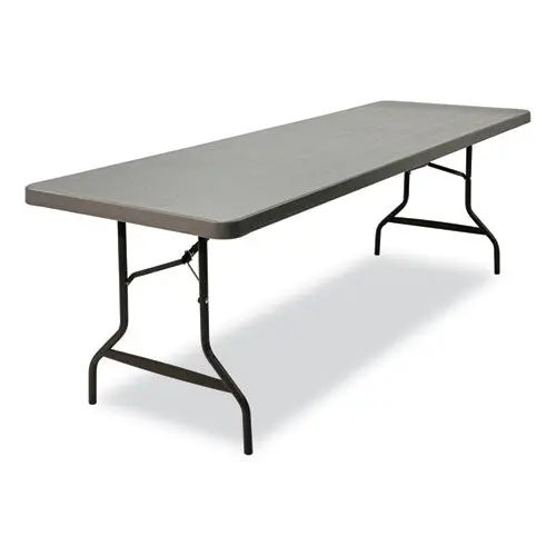 Indestructable Commercial Folding Table, Rectangular, 96" X 30" X 29", Charcoal Top, Charcoal Base/Legs 1