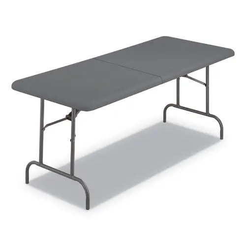 Indestructables Too 1200 Series Folding Table, 30W X 72D X 29H, Charcoal 1