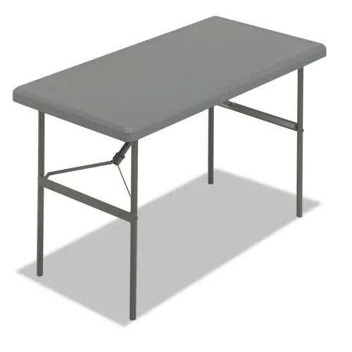 Indestructables Too 1200 Series Folding Table, 48W X 24D X 29H, Charcoal 1