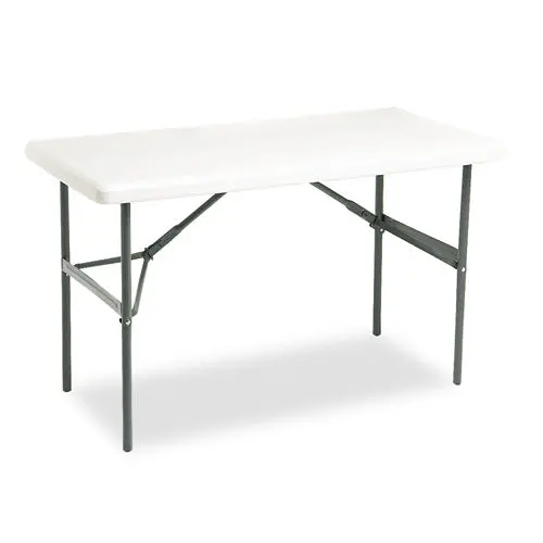 Indestructables Too 1200 Series Folding Table, 48W X 24D X 29H, Platinum 1