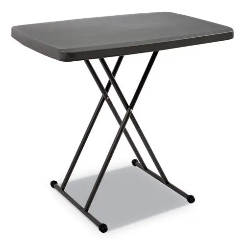 Indestructables Too 1200 Series Resin Personal Folding Table, 30 X 20, Charcoal 1