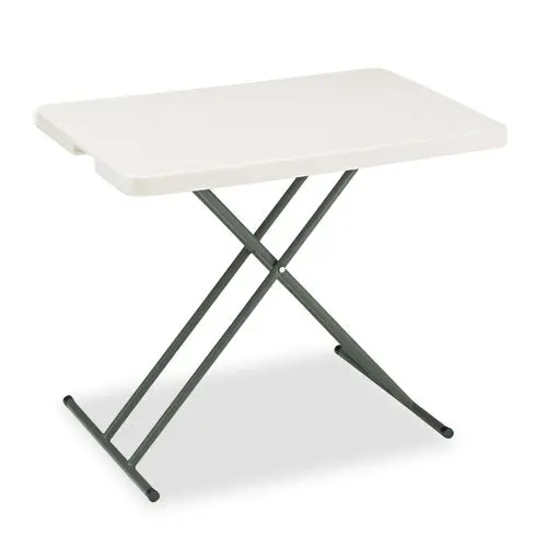 Indestructables Too 1200 Series Resin Personal Folding Table, 30 X 20, Platinum 1