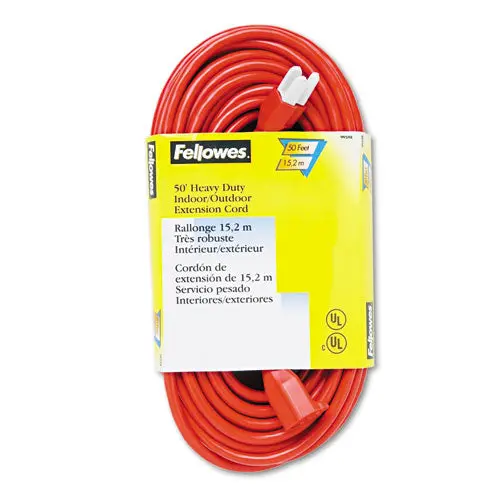 Indoor-Outdoor Heavy-Duty 3-Prong Plug Extension Cord, 1-Outlet, 50Ft, Orange 1