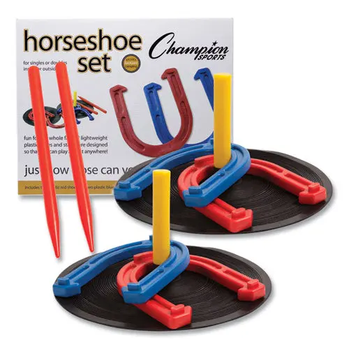 Indoor-Outdoor Rubber Horseshoe Set 1