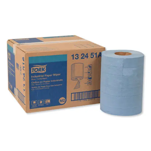 Industrial Paper Wiper, 4-Ply, 10 X 15.75, Blue, 190 Wipes-Roll, 4 Roll-Carton 1