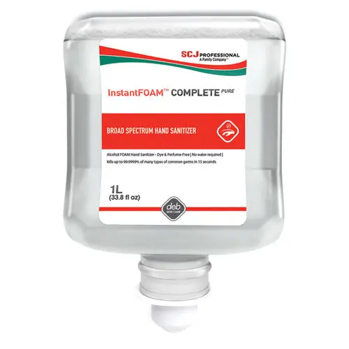 Instantfoam Complete Pure Alcohol Hand Sanitizer, 1 L Refill, Fragrance-Free, 6/Carton 1