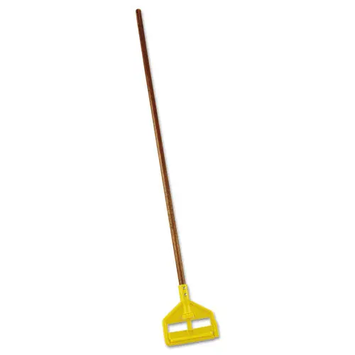 Invader Wood Side-Gate Wet-Mop Handle, 54", Natural-Yellow 1