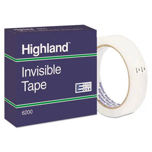 Invisible Permanent Mending Tape, 3" Core, 0.75" X 72 Yds, Clear 1