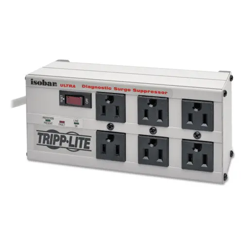 Isobar Surge Protector, 6 Outlets, 6 Ft Cord, 3330 Joules, Metal Housing 1