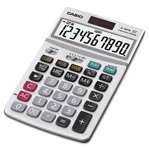 Jf100ms Desktop Calculator, 10-Digit Lcd 1