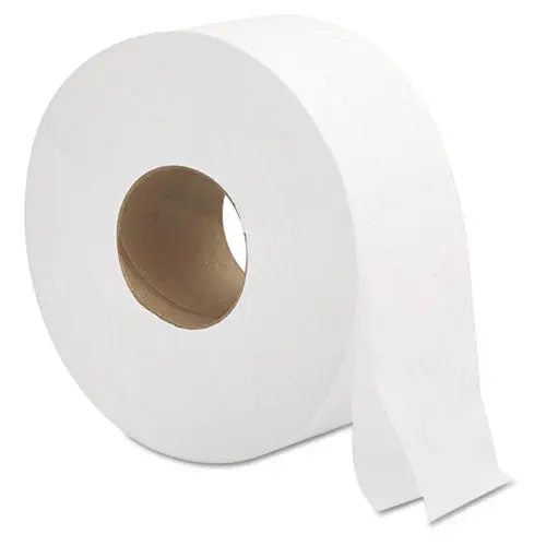 Jumbo Roll Bath Tissue, Septic Safe, 2-Ply, White, 3.3" X 700 Ft, 12-Carton 1