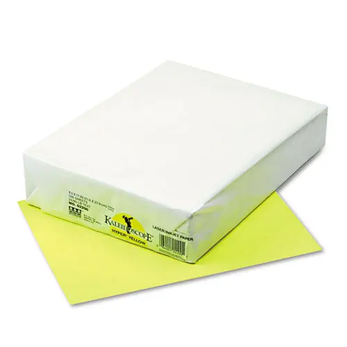 Kaleidoscope Multipurpose Colored Paper, 24Lb, 8.5 X 11, Hyper Yellow, 500-Ream 1