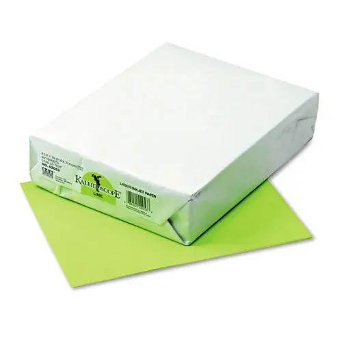 Kaleidoscope Multipurpose Colored Paper, 24Lb, 8.5 X 11, Lime, 500-Ream 1