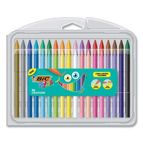 Kids Coloring Crayons, 36 Assorted Colors, 36-Pack 1