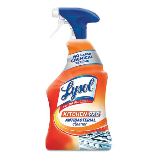 Kitchen Pro Antibacterial Cleaner, Citrus Scent, 22 Oz Spray Bottle, 9-Carton 1