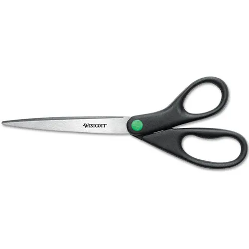 Kleenearth Scissors, 9" Long, 3.75" Cut Length, Black Straight Handle 1